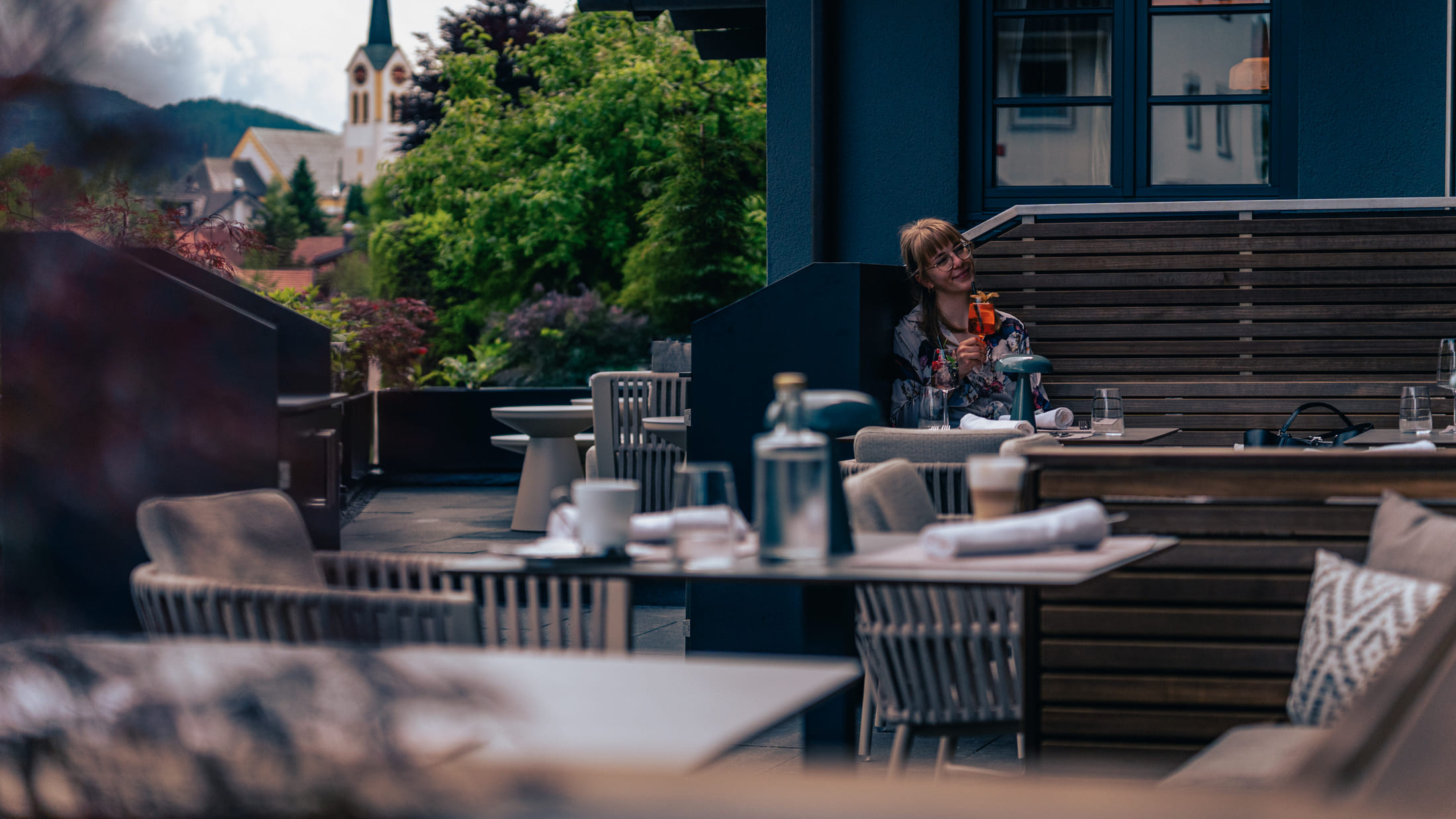 Aussenbereich_Restaurant_Esslust_Tische